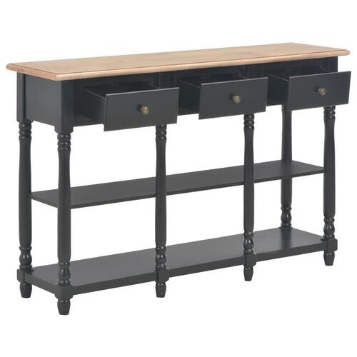 Konsolbord 120 x 30 x 76 cm MDF sort
