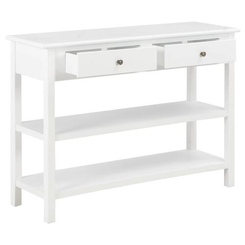 Konsolbord 110x35x80 cm MDF hvid
