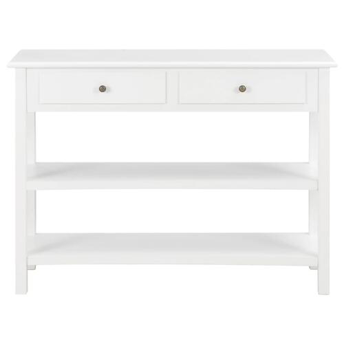 Konsolbord 110x35x80 cm MDF hvid