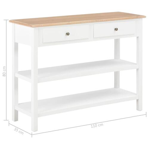 Skænk 110 x 35 x 80 cm MDF hvid