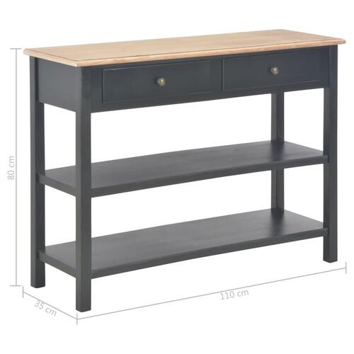 Skænk 110 x 35 x 80 cm MDF sort