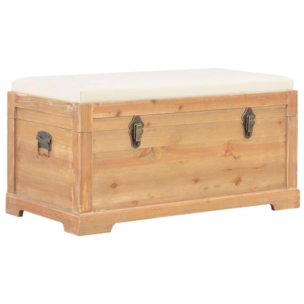 Opbevaringskiste med hynde 80 x 40 x 40 cm MDF