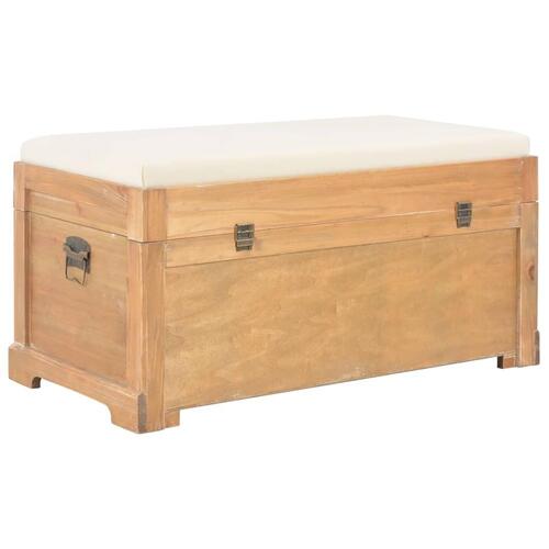 Opbevaringskiste med hynde 80 x 40 x 40 cm MDF