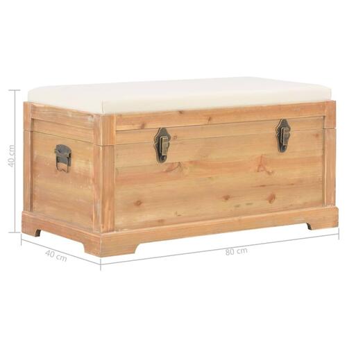 Opbevaringskiste med hynde 80 x 40 x 40 cm MDF