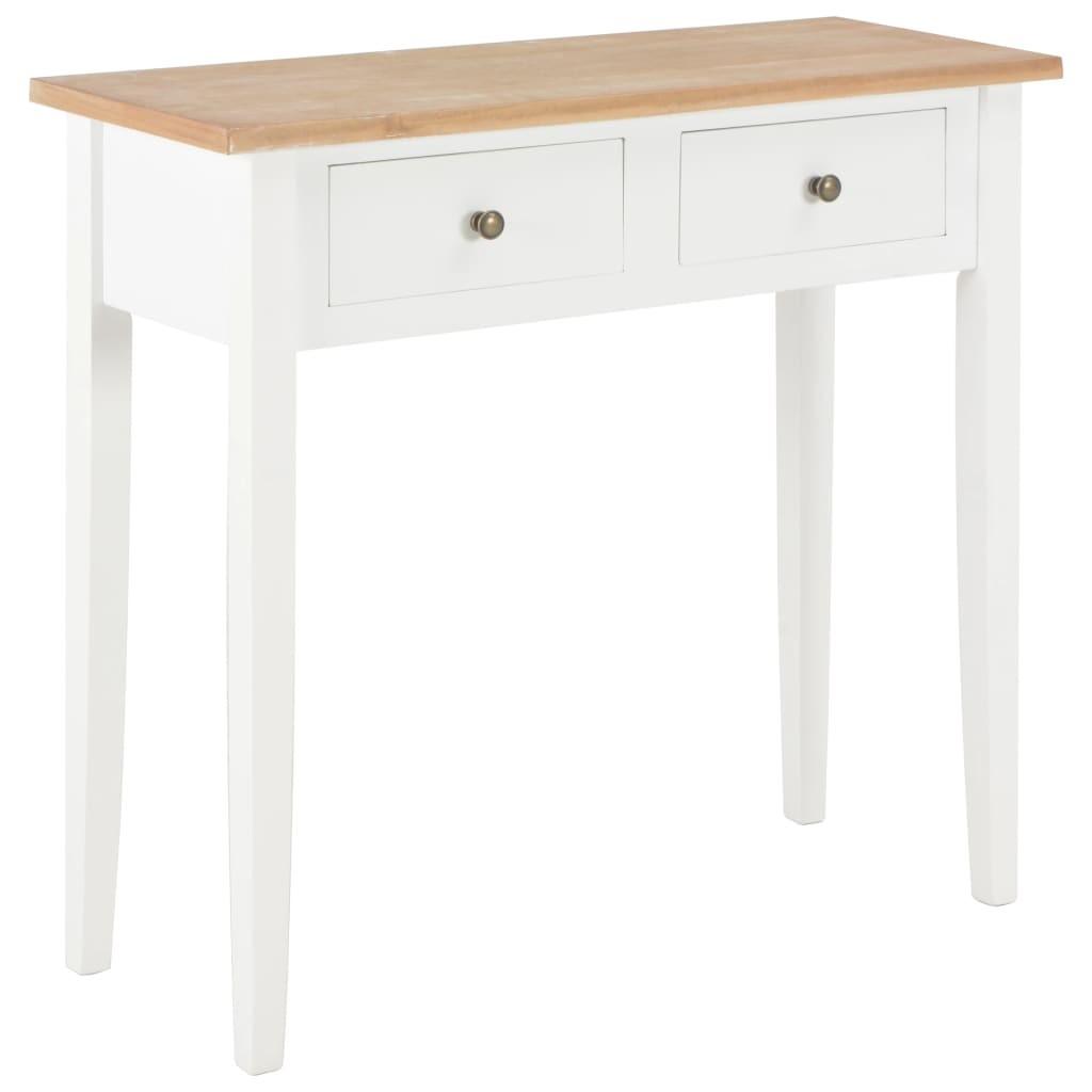 Konsolbord 79 x 30 x 74 cm træ hvid