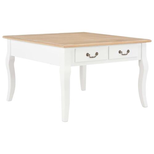 Sofabord 80 x 80 x 50 cm træ hvid