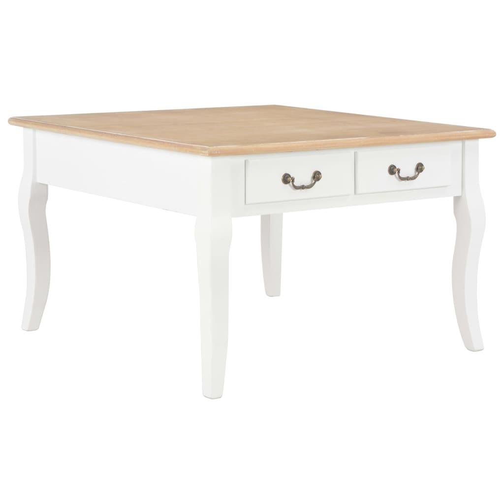 Sofabord 80 x 80 x 50 cm træ hvid