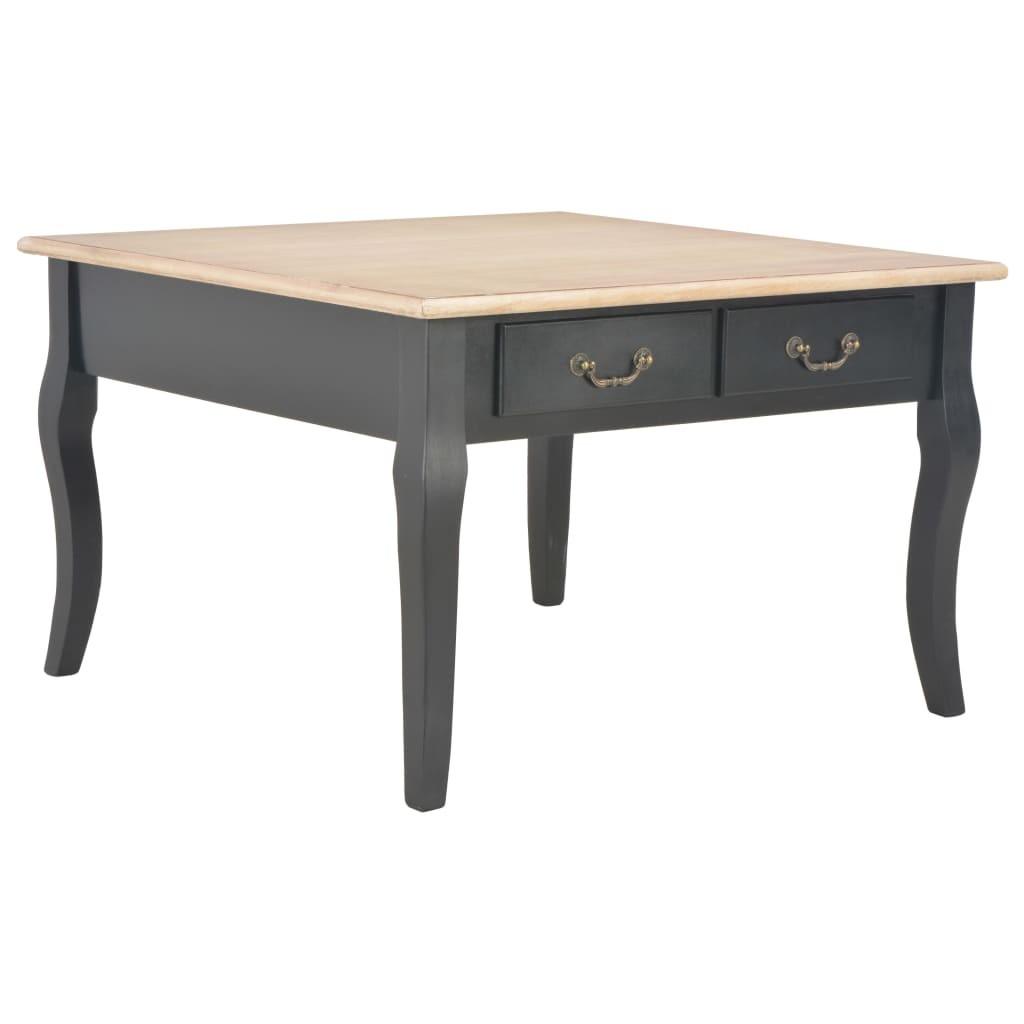 Sofabord 80 x 80 x 50 cm træ sort