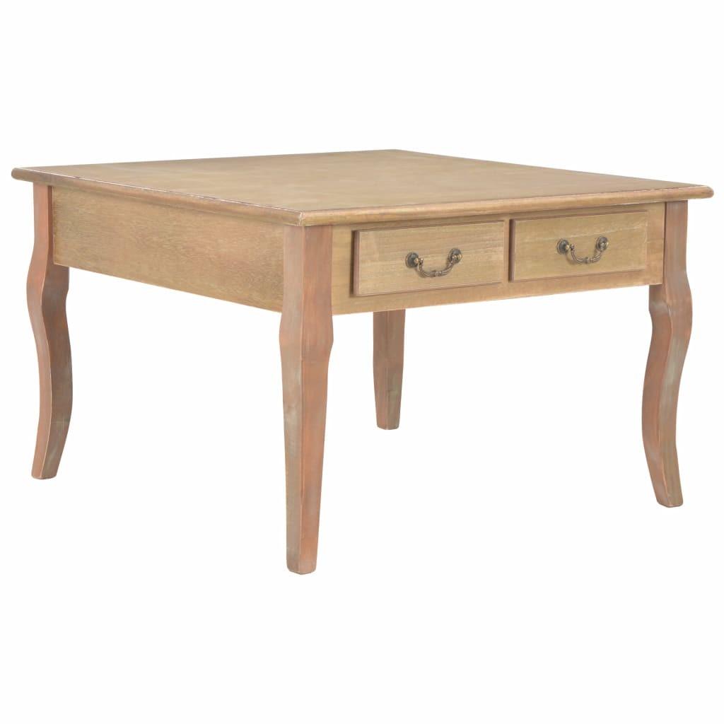 Sofabord 80 x 80 x 50 cm træ brun