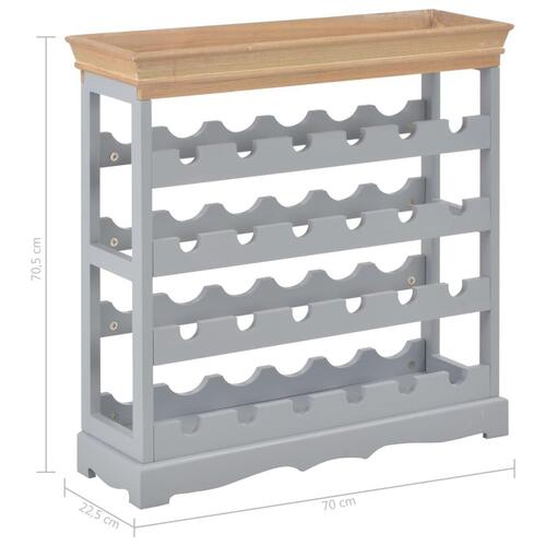 Vinskab 70 x 22,5 x 70,5 cm MDF grå