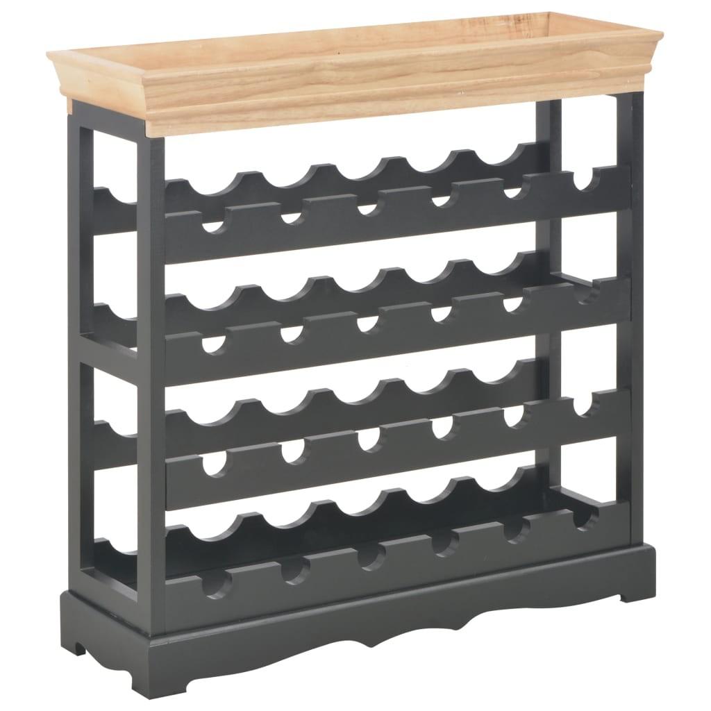 Vinskab 70 x 22,5 x 70,5 cm MDF sort