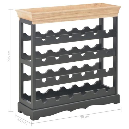 Vinskab 70 x 22,5 x 70,5 cm MDF sort