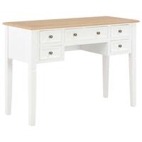 Skrivebord 109,5 x 45 x 77,5 cm træ hvid