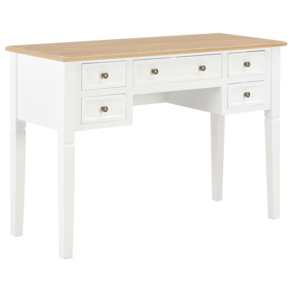 Skrivebord 109,5 x 45 x 77,5 cm træ hvid
