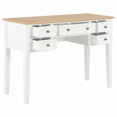 Skrivebord 109,5 x 45 x 77,5 cm træ hvid