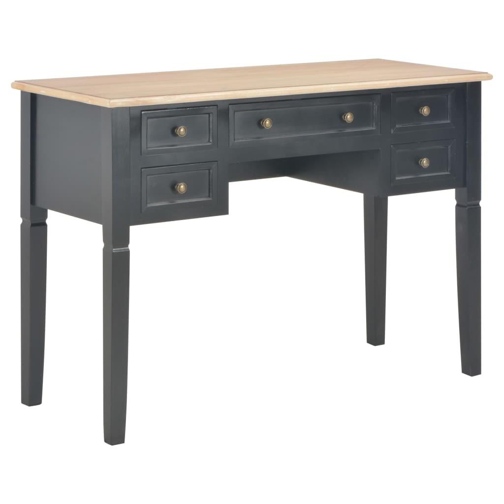 Skrivebord 109,5 x 45 x 77,5 cm træ sort