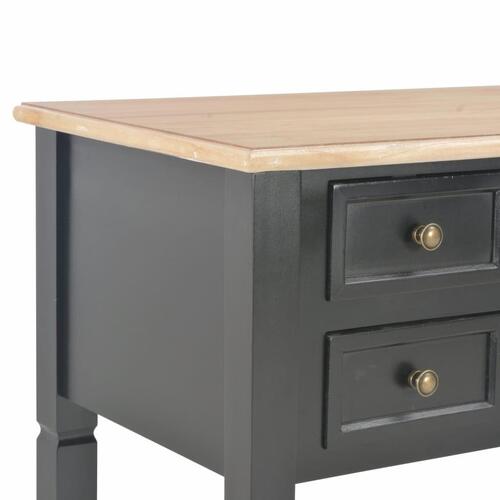 Skrivebord 109,5 x 45 x 77,5 cm træ sort
