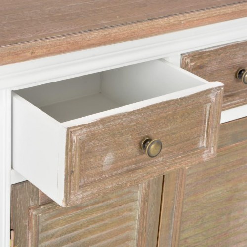 Skænk 60x30x80 cm massivt træ hvid