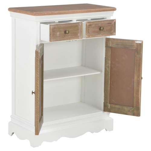 Skænk 60x30x80 cm massivt træ hvid