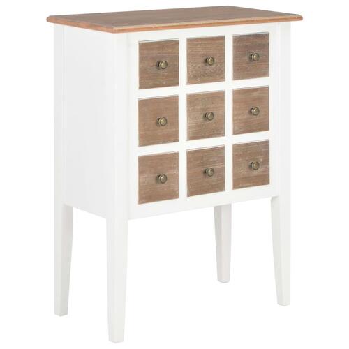 Skænk 54x30x80 cm massivt træ hvid