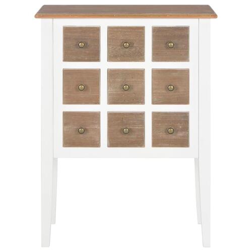 Skænk 54x30x80 cm massivt træ hvid
