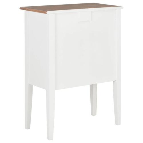 Skænk 54x30x80 cm massivt træ hvid