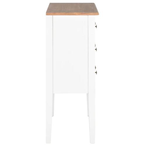 Skænk 54x30x80 cm massivt træ hvid
