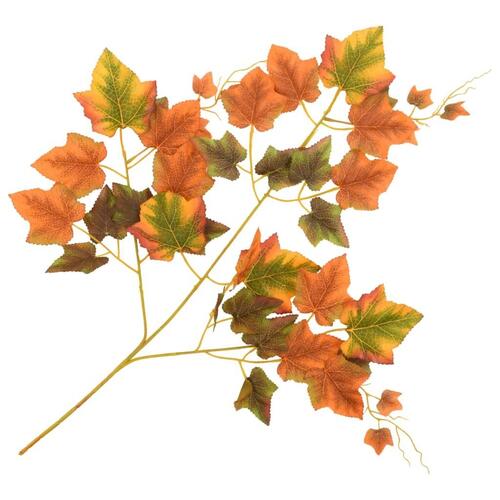 Kunstige vindrueblade 10 stk. 70 cm rød