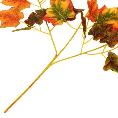 Kunstige vindrueblade 10 stk. 70 cm rød