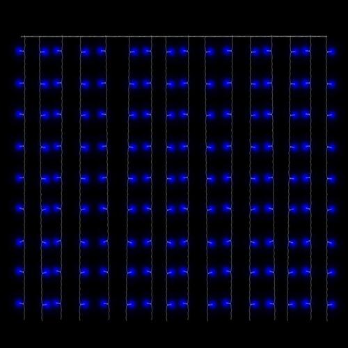Lysgardin 3x3 m 300 LED'er 8 funktioner blå