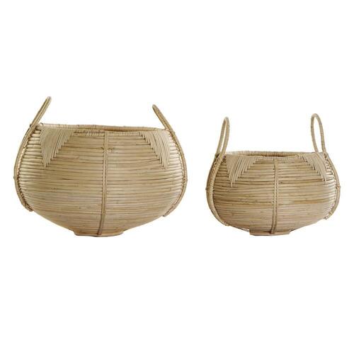 Kurvesæt Rattan Bali (2 stk) (25 x 25 x 22 cm) (35 x 35 x 37 cm)