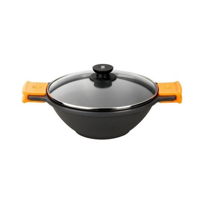 Stegepande BRA Braisogona_A272028 Sort Sort/Orange Metal Aluminium Ø 24 cm Ø 28 cm