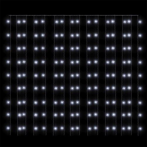 Lysgardin 3x3 m 300 LED'er 8 funktioner kold hvid