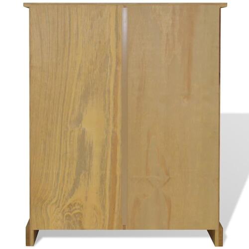 Reol tre hylder Corona-serien mexicansk fyrretræ 80x29x100 cm