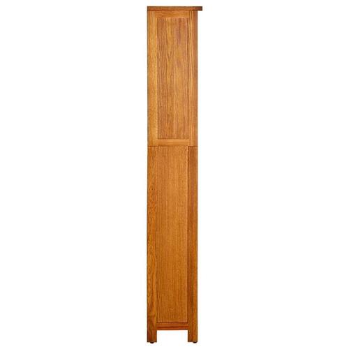 Bogreol med 5 hylder 70x22x140 cm massivt egetræ