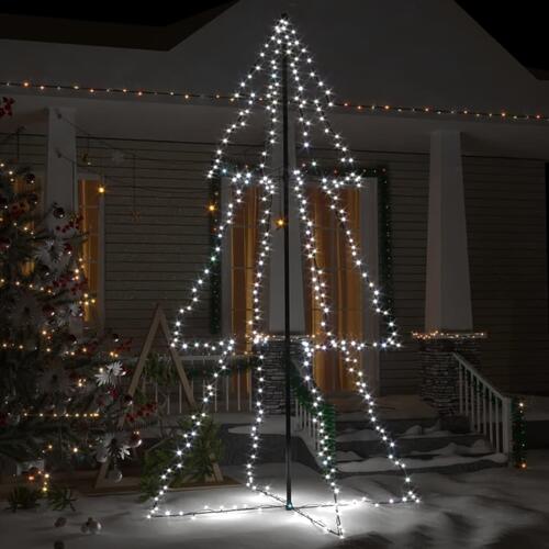 Lysende juletræ 120x220 cm 300 LED'er indendørs/udendørs