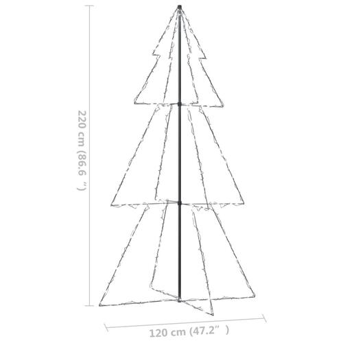 Lysende juletræ 120x220 cm 300 LED'er indendørs/udendørs