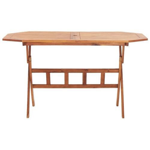 Foldbart havebord 135 x 85 x 75 cm massivt akacietræ