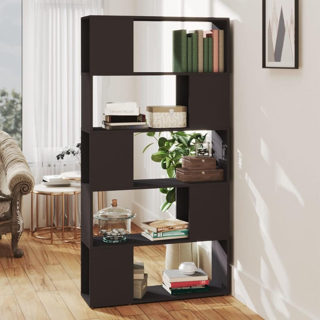 Bogskab/rumdeler 80x24x155 cm spånplade grå