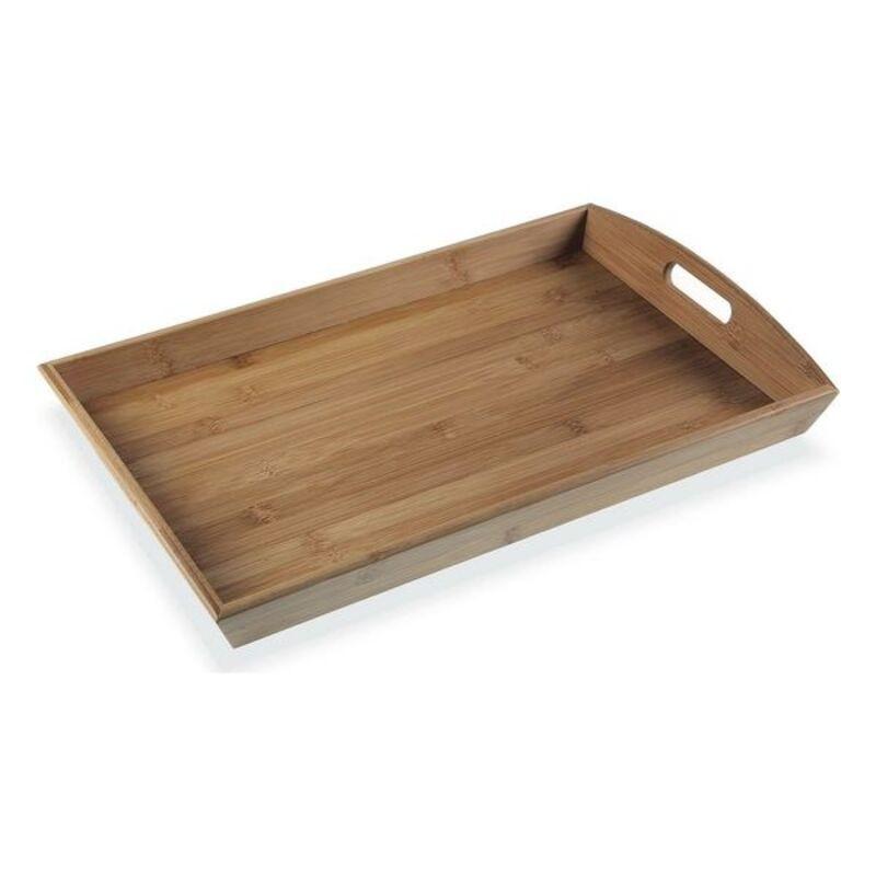 Versa serveringsbakke i bambus og træ, 32 × 6,5 × 50 cm - Sort/Brun