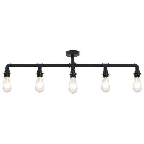 Loftlampe 5 x E27-pærer sort