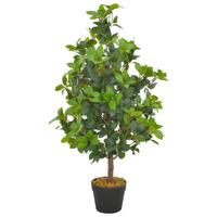 Kunstig plante laurbærtræ med urtepotte grøn 90 cm