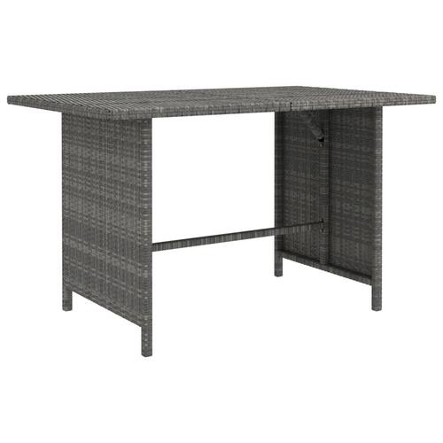 Loungesæt til haven 10 dele med hynder polyrattan grå