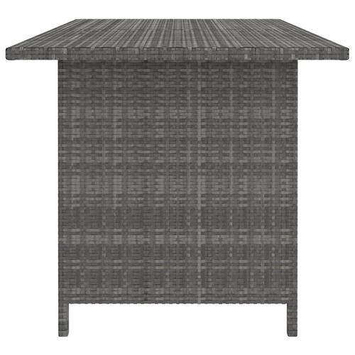 Loungesæt til haven 9 dele med hynder polyrattan grå