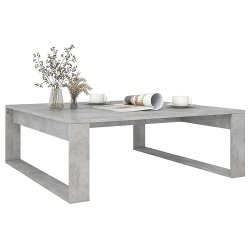 Sofabord 100x100x35 cm konstrueret træ betongrå