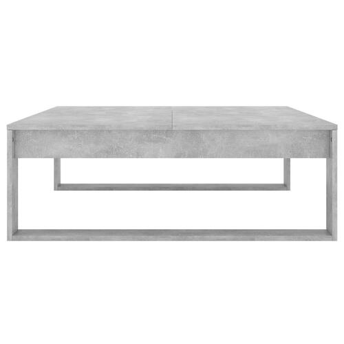 Sofabord 100x100x35 cm konstrueret træ betongrå