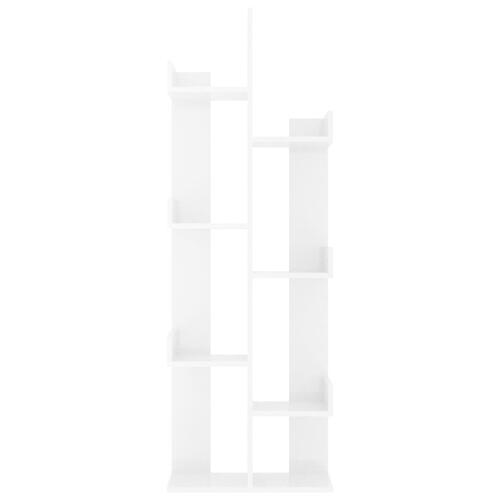 Bogreol 48x25,5x140 cm spånplade hvid højglans