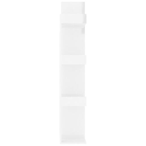 Bogreol 48x25,5x140 cm spånplade hvid højglans