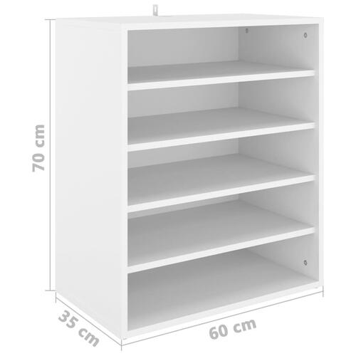 Skoreol 60x35x70 cm spånplade hvid