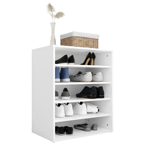 Skoskab 60x35x70 cm spånplade hvid højglans